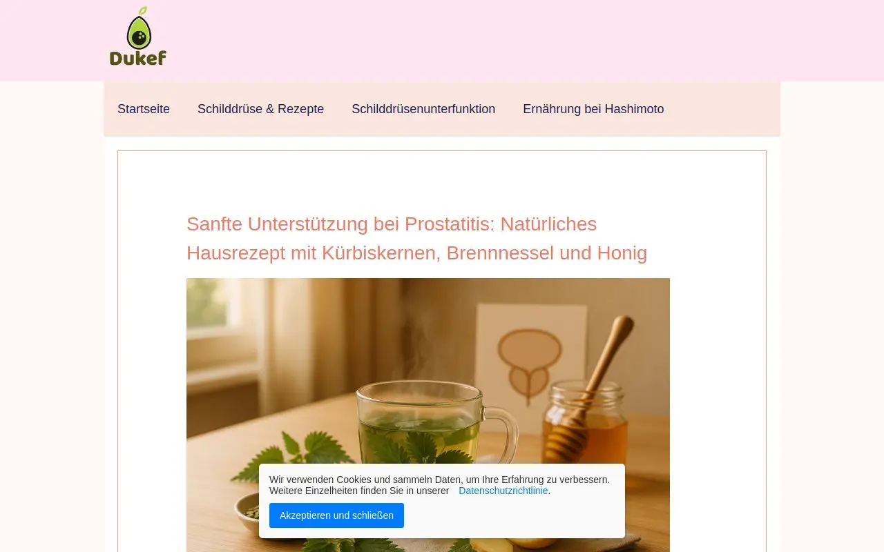 Landing page screenshot