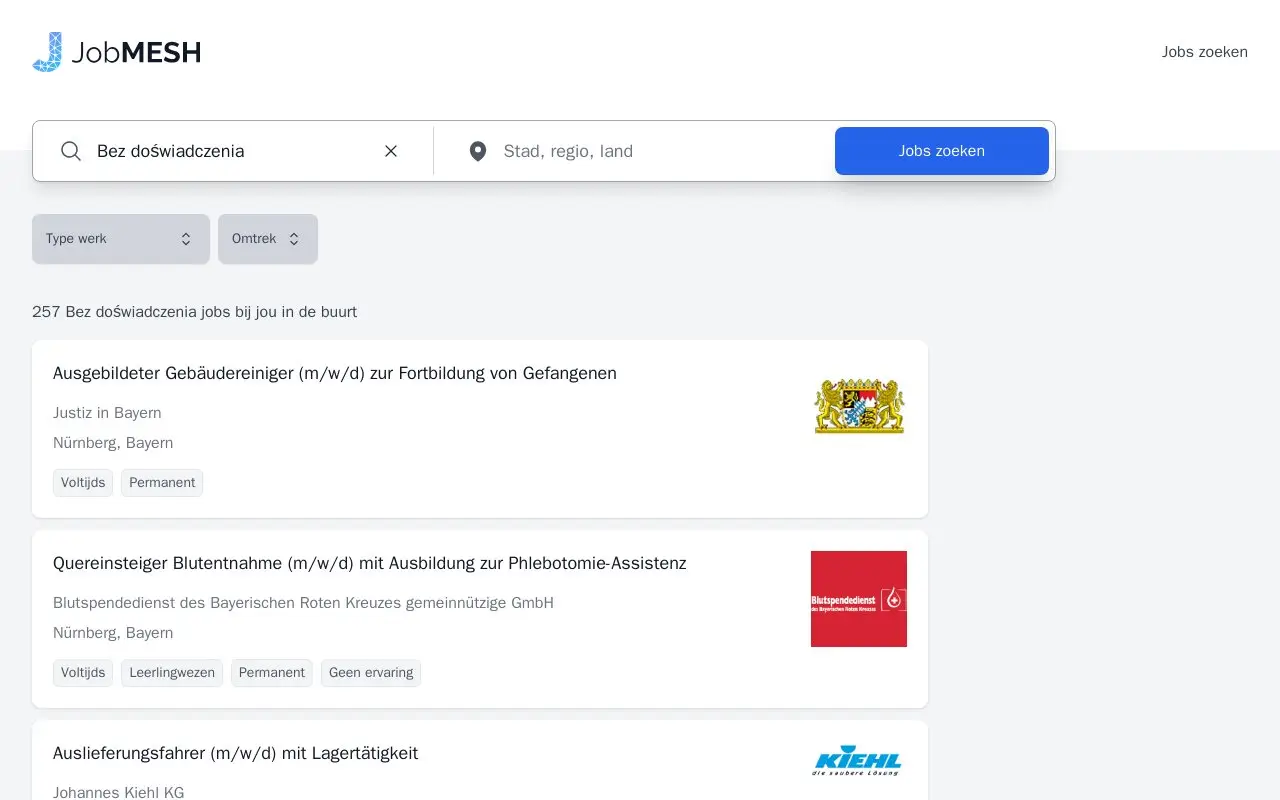 Landing page screenshot