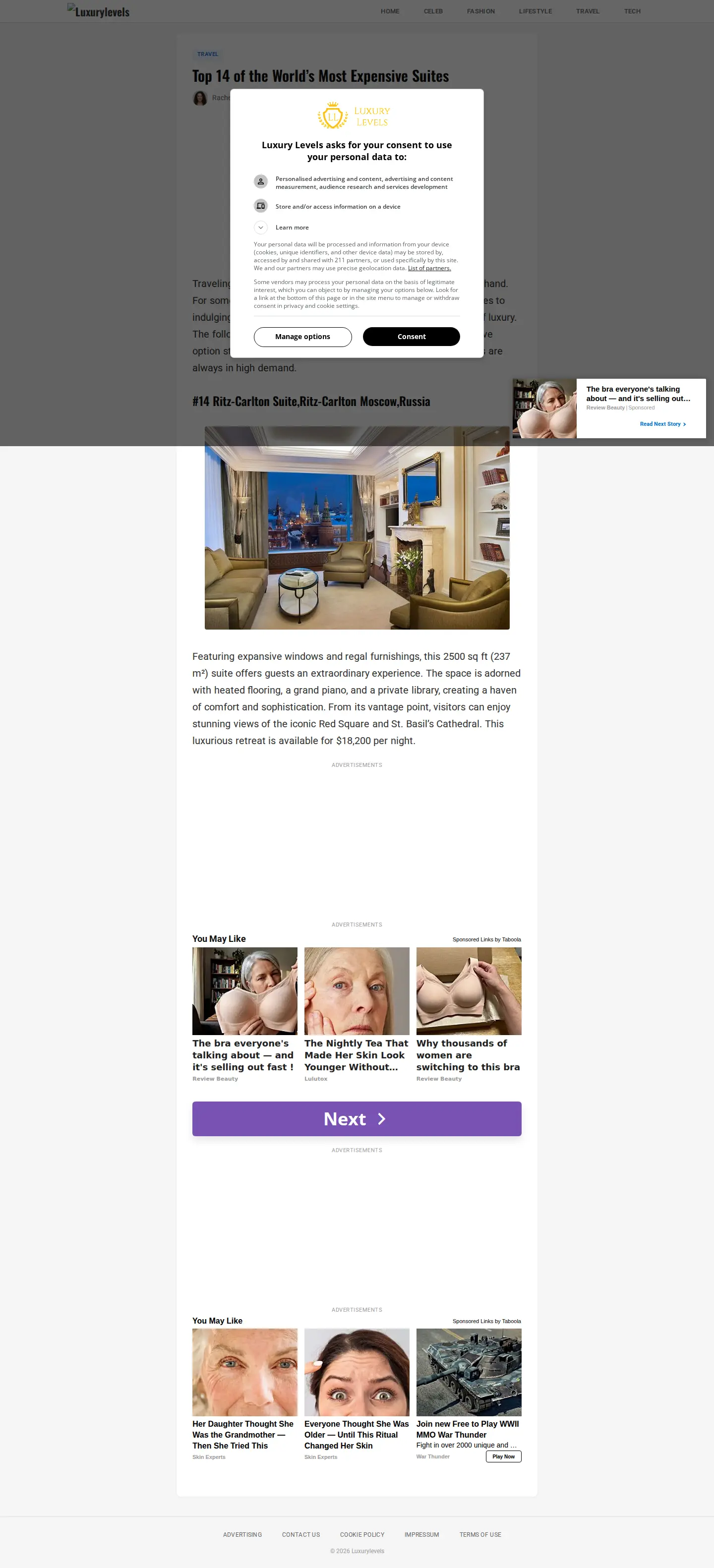 Landing page screenshot