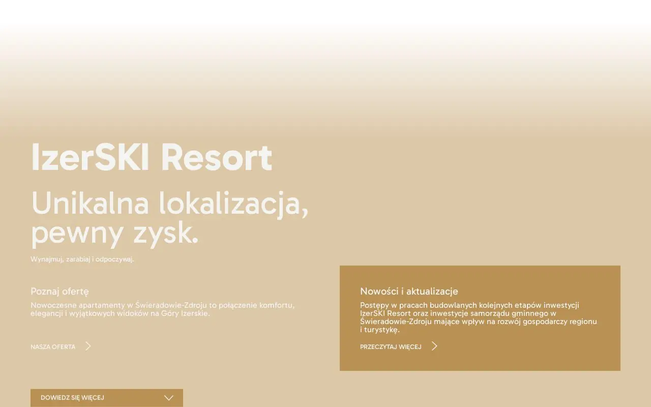 Landing page screenshot