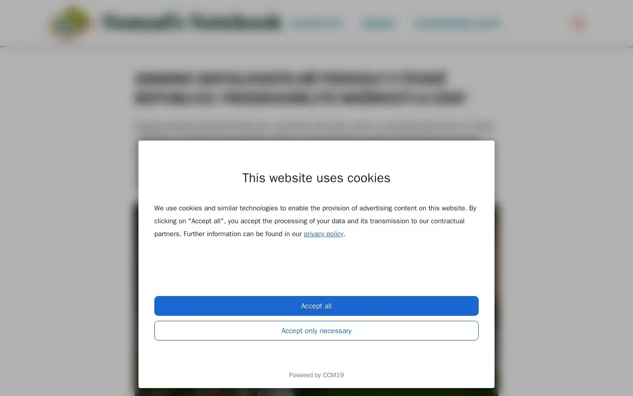 Landing page screenshot
