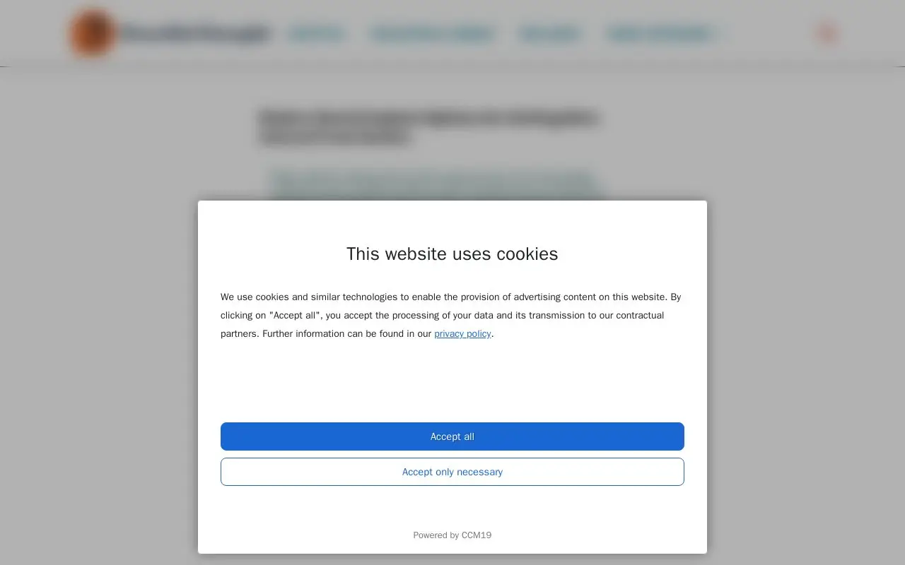 Landing page screenshot