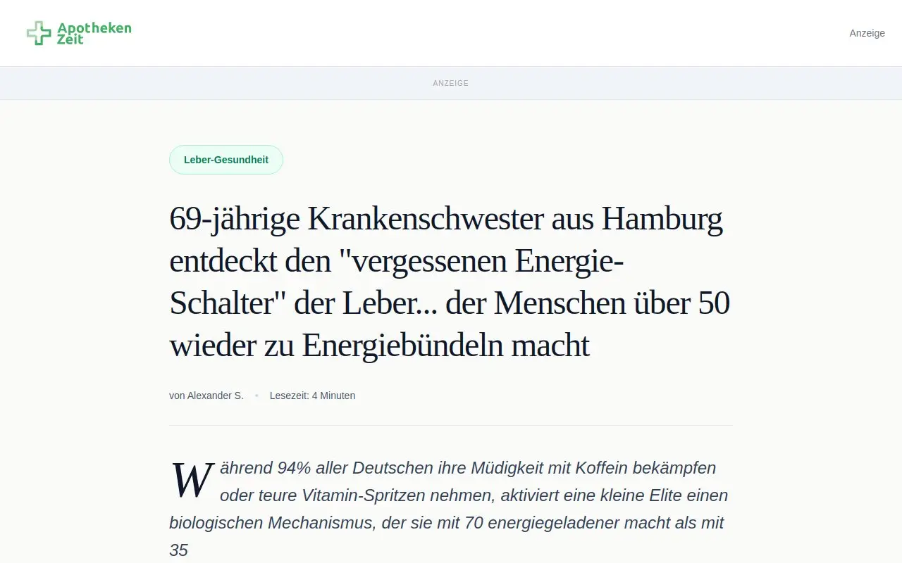 Landing page screenshot