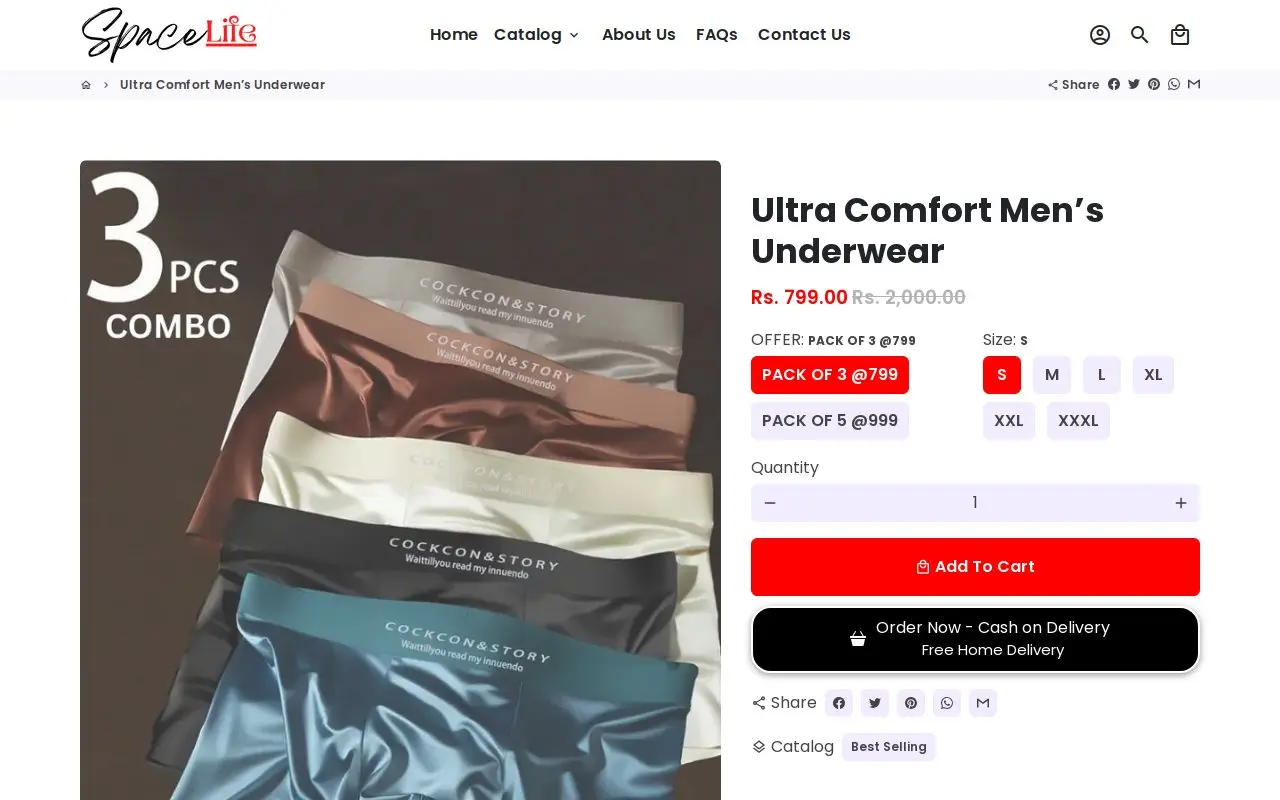 Landing page screenshot