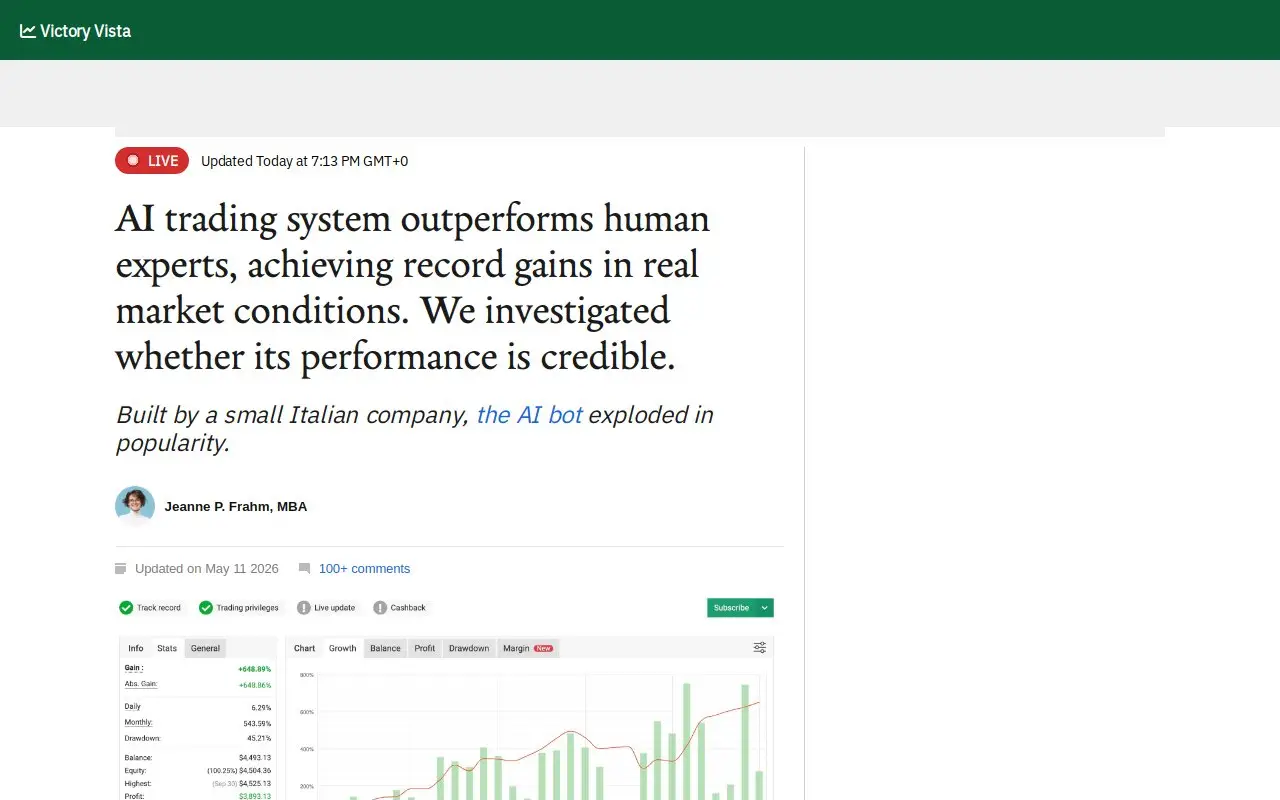 Landing page screenshot