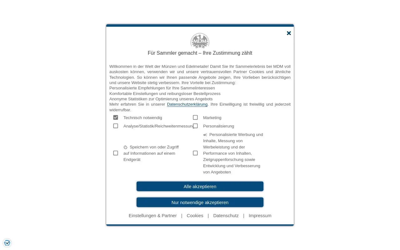 Landing page screenshot
