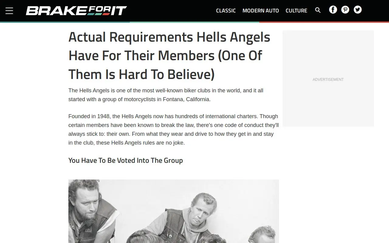Landing page screenshot