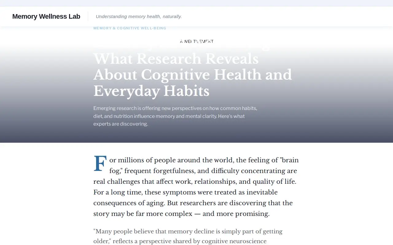 Landing page screenshot