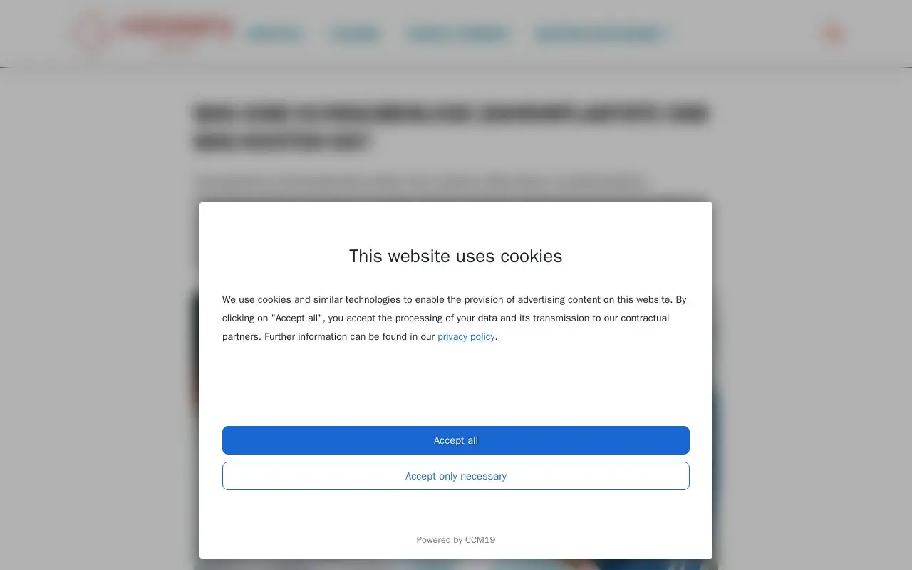 Landing page screenshot