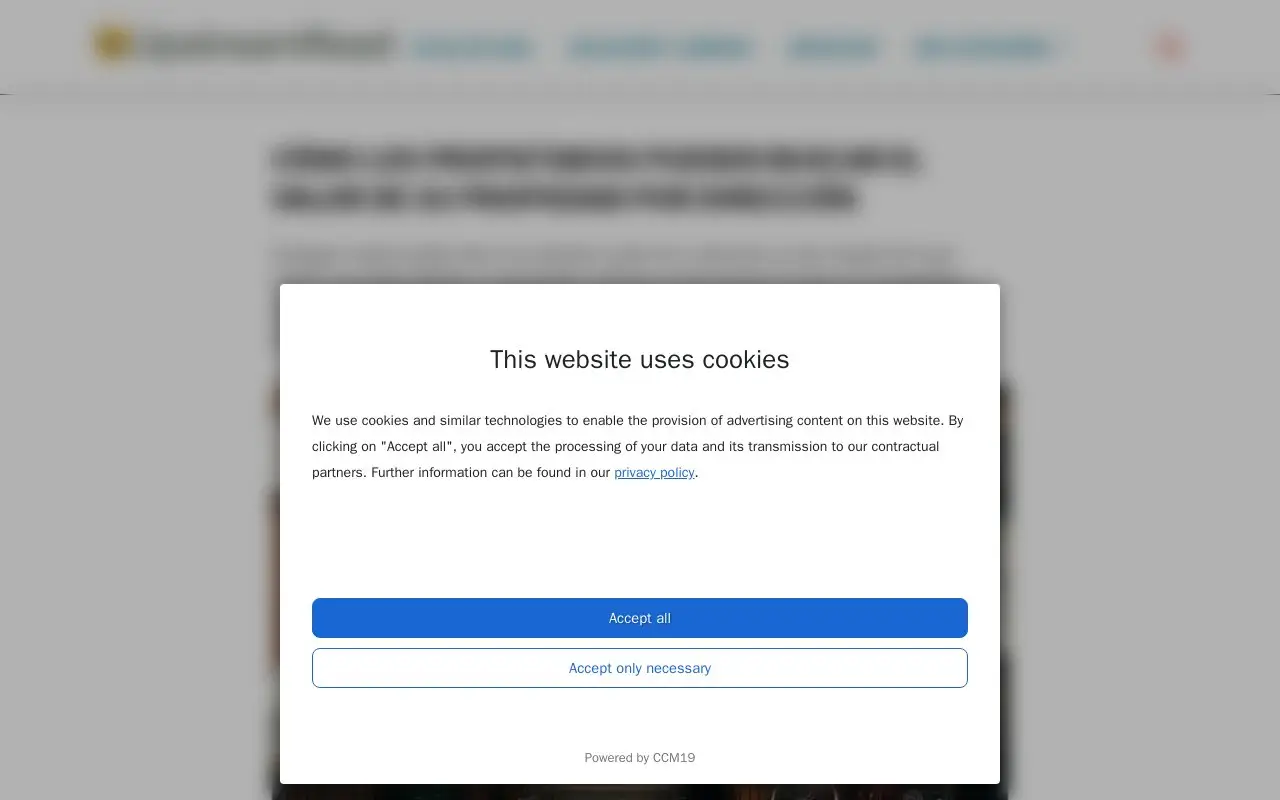 Landing page screenshot
