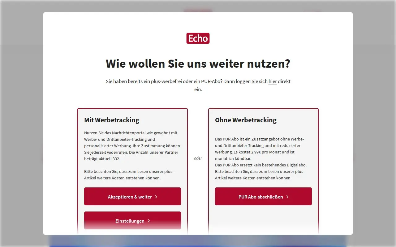 Landing page screenshot