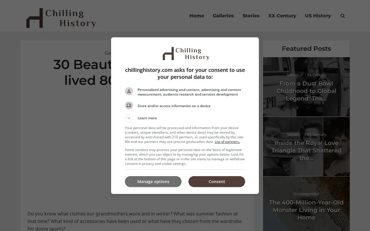 Landing page screenshot