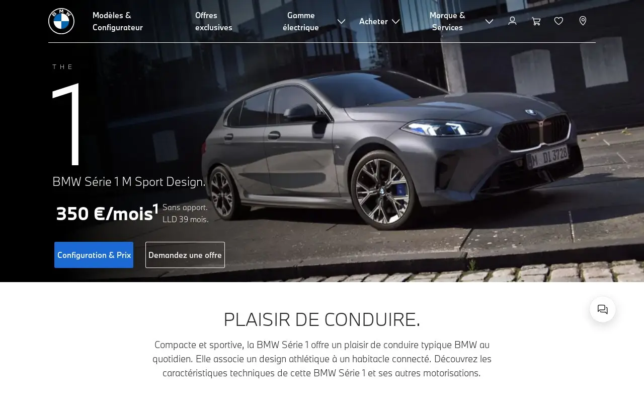 Landing page screenshot