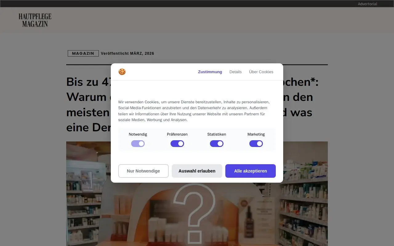 Landing page screenshot