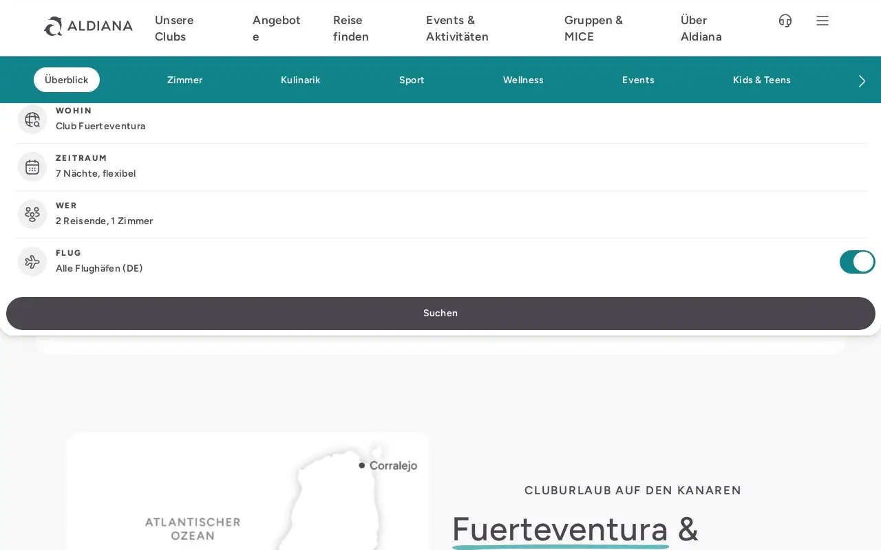 Landing page screenshot