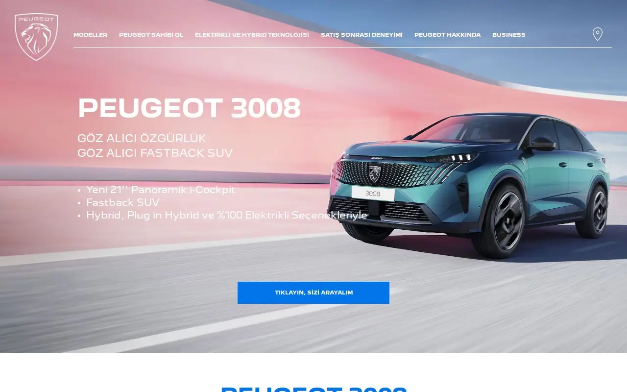 Landing page screenshot
