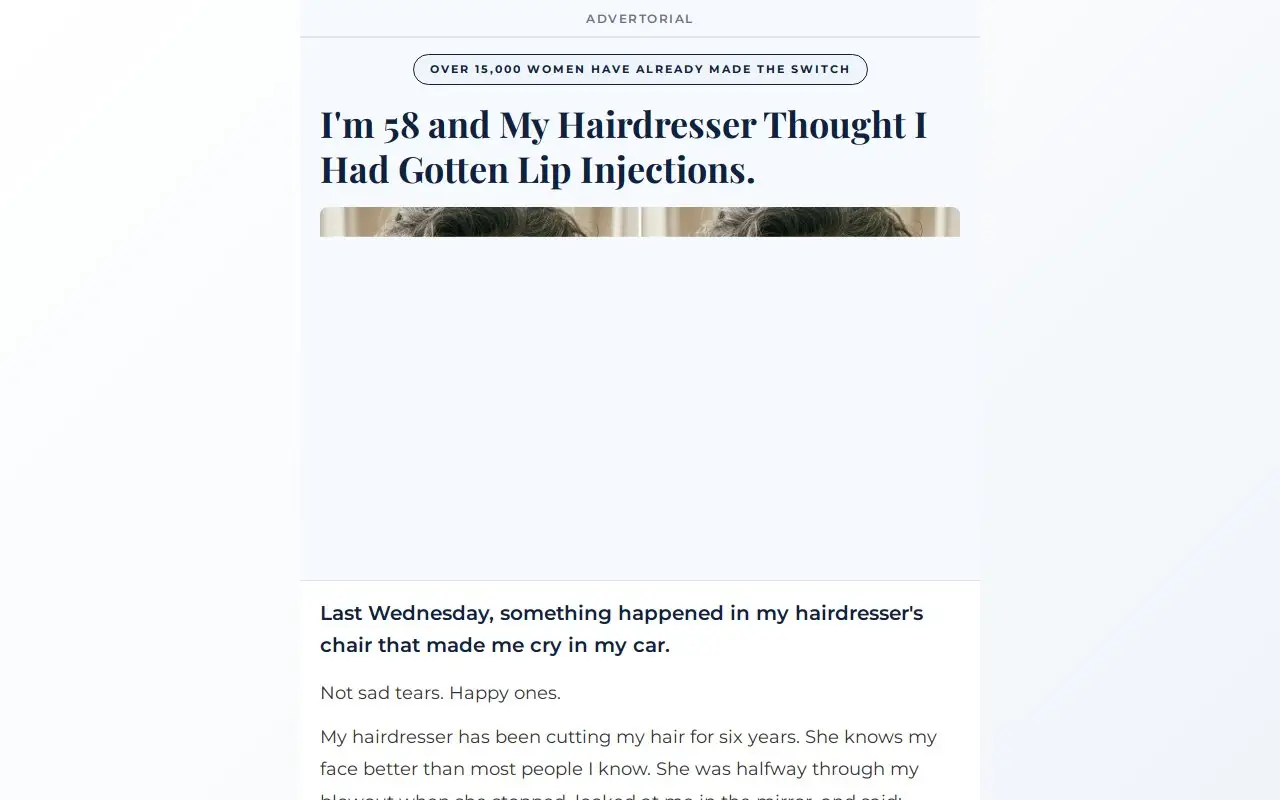 Landing page screenshot