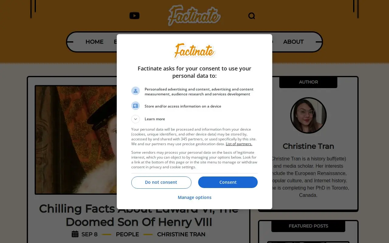 Landing page screenshot