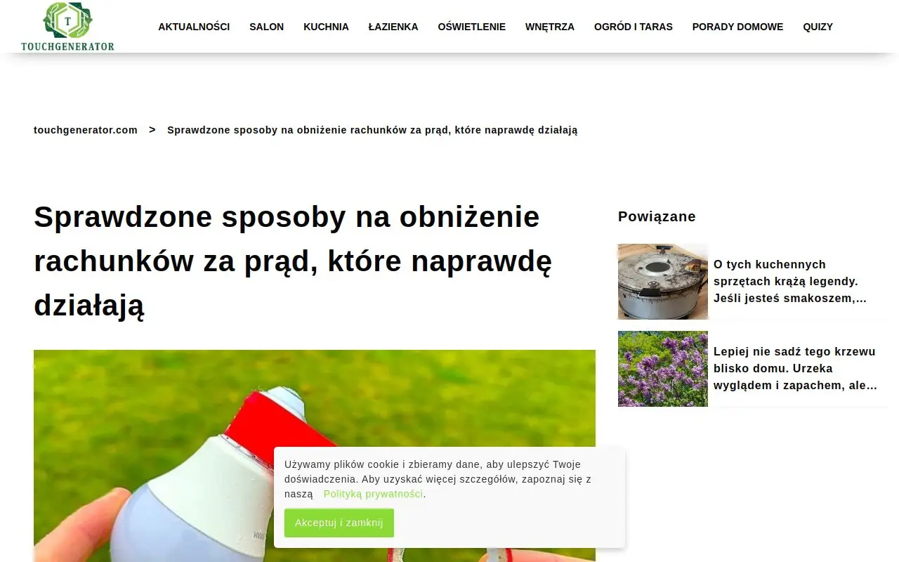 Landing page screenshot