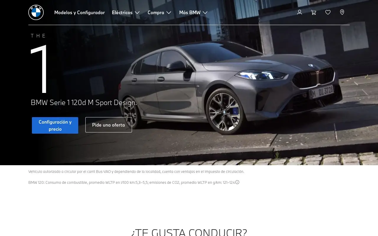 Landing page screenshot
