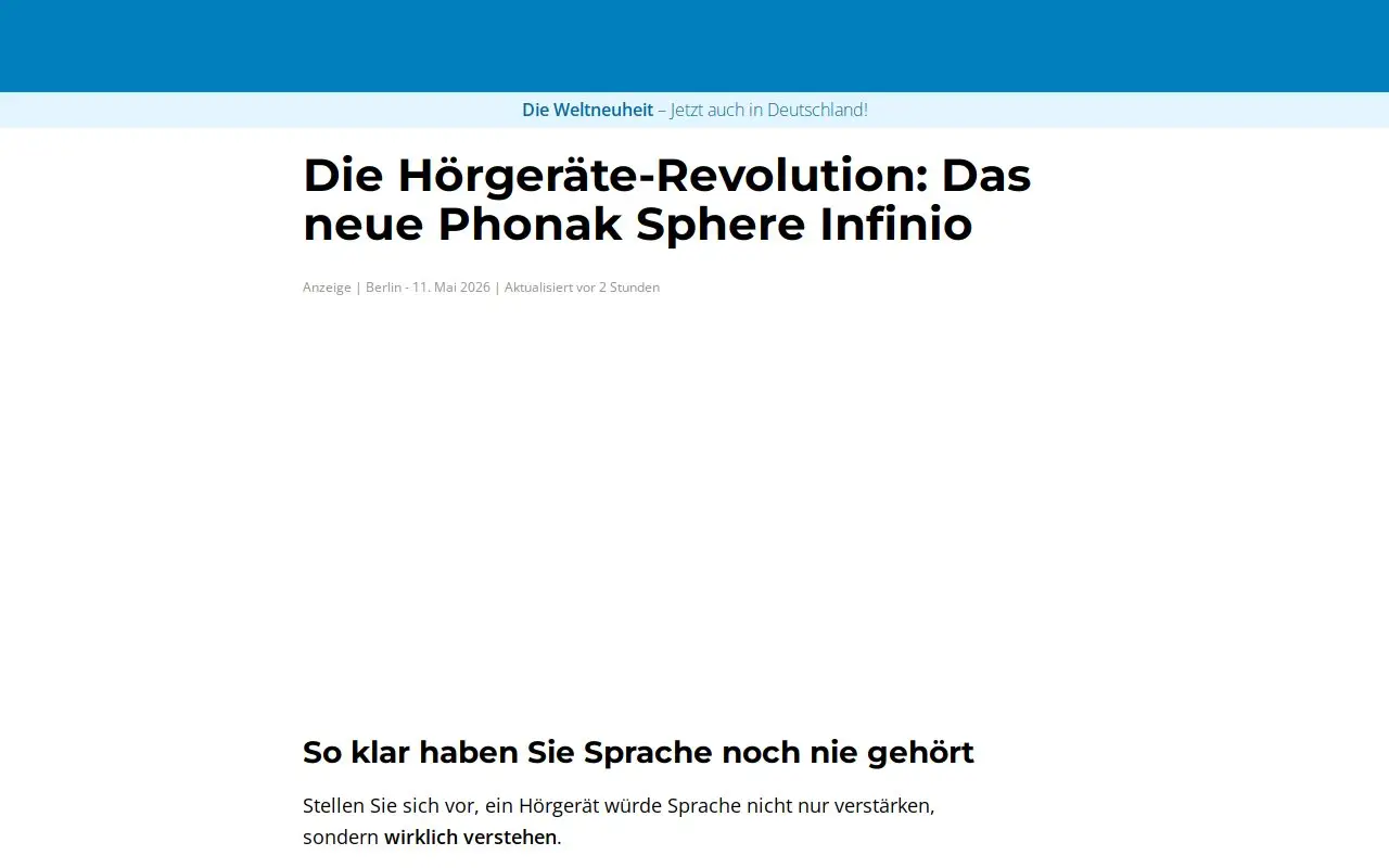 Landing page screenshot