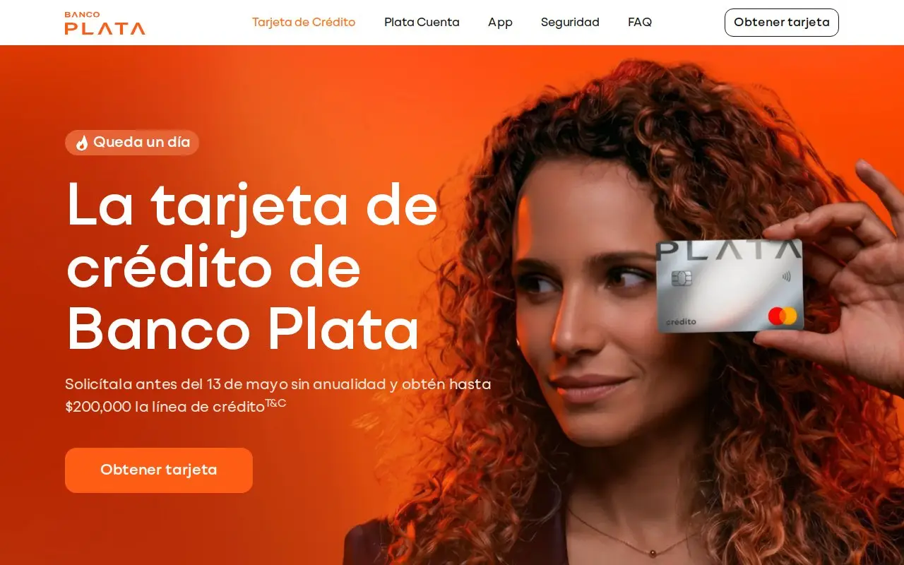 Landing page screenshot