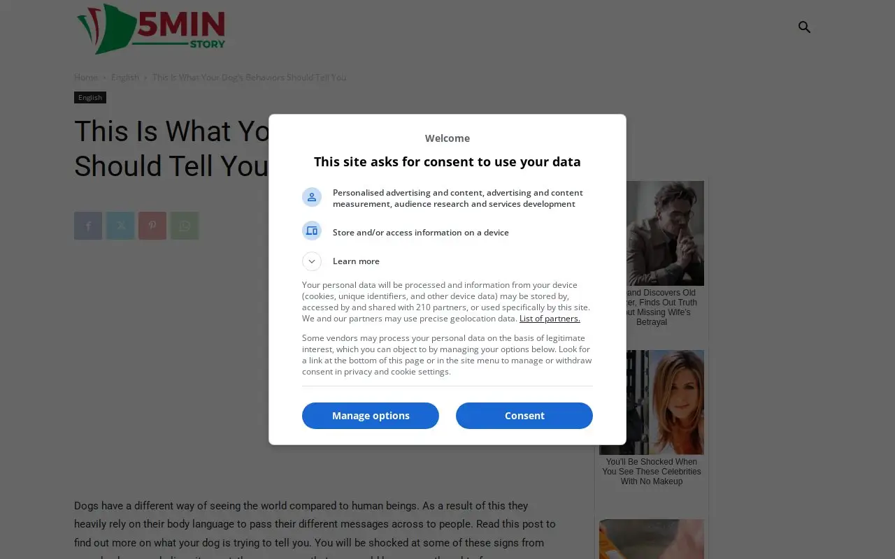 Landing page screenshot
