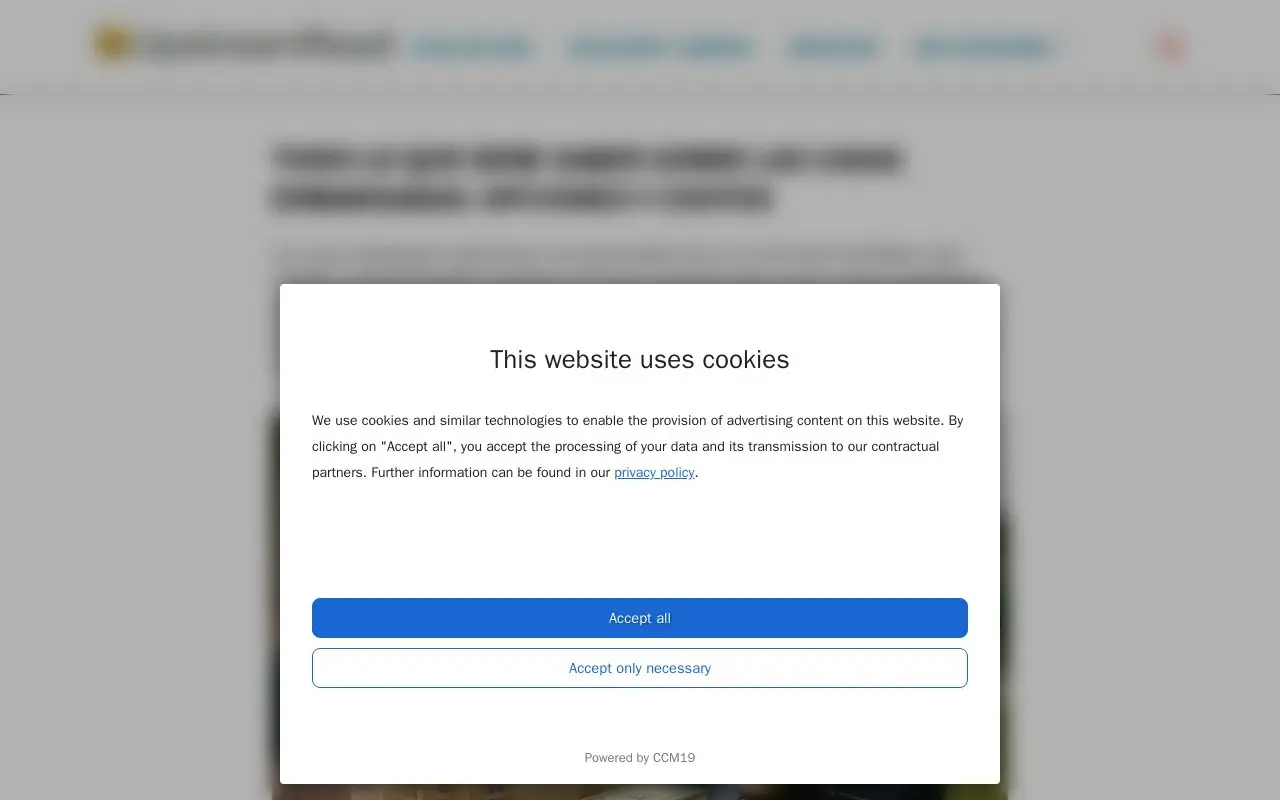 Landing page screenshot
