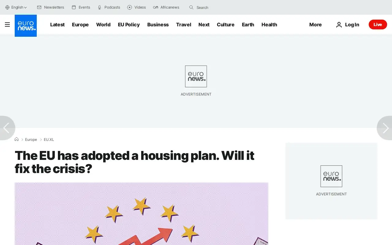 Landing page screenshot