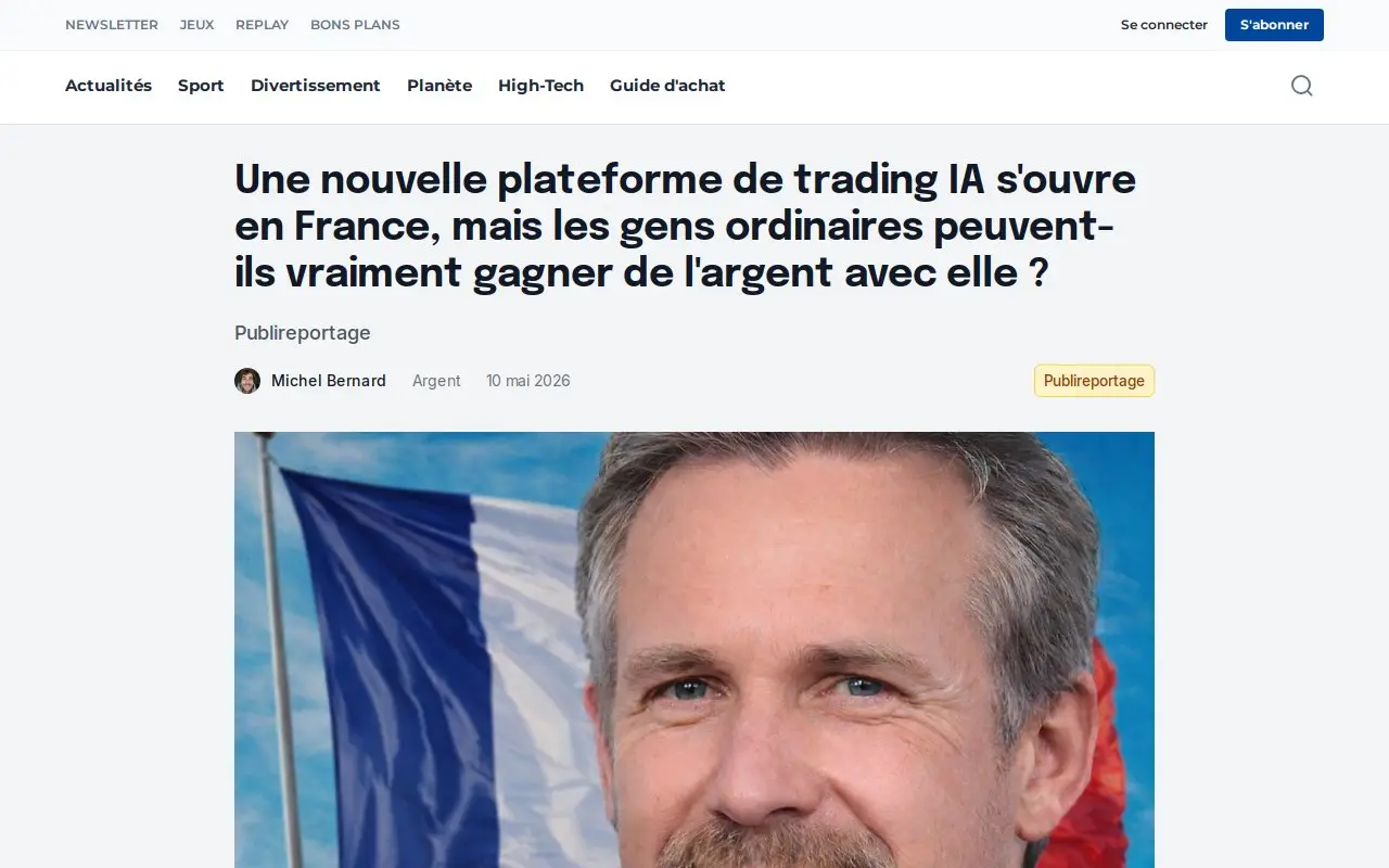 Landing page screenshot