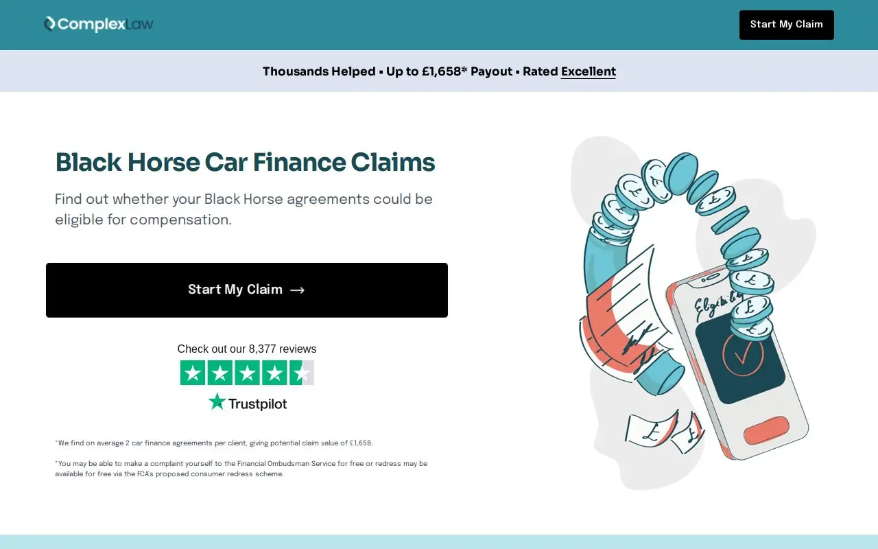 Landing page screenshot