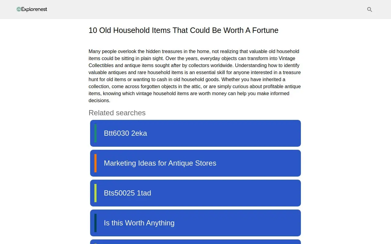 Landing page screenshot