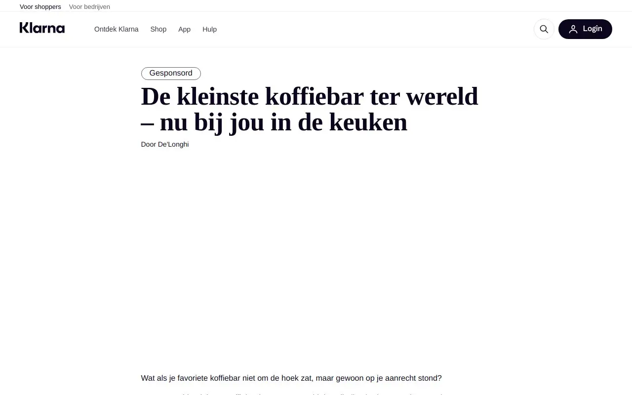 Landing page screenshot