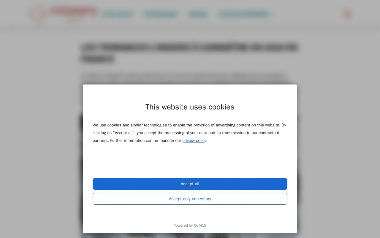 Landing page screenshot