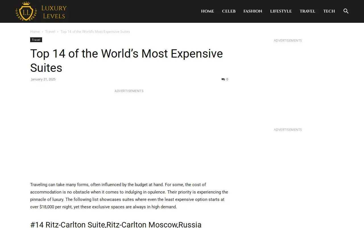 Landing page screenshot