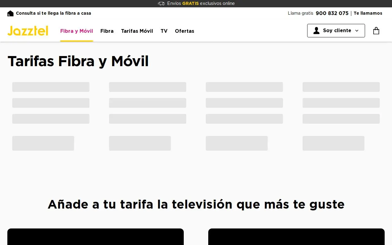 Landing page screenshot