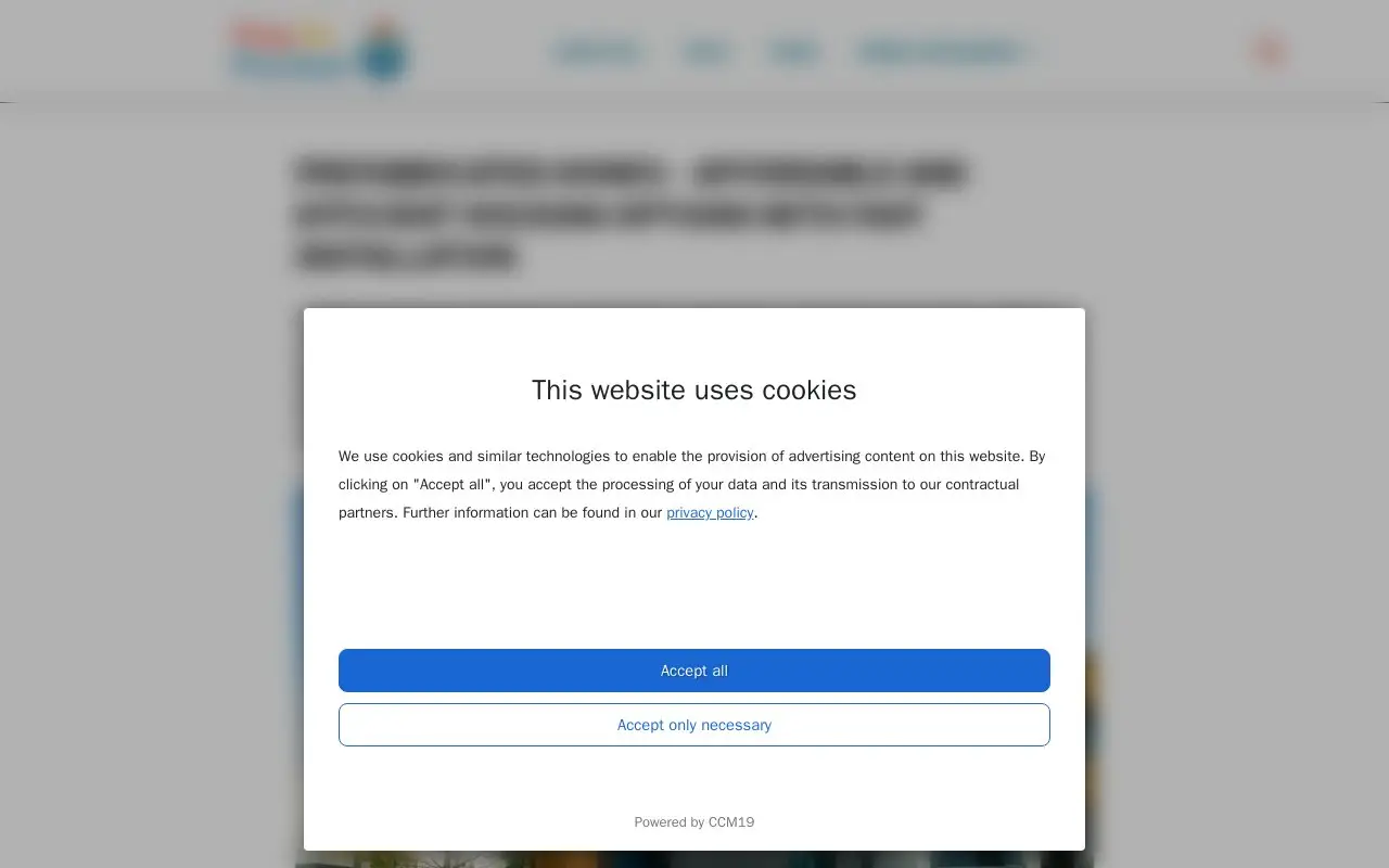 Landing page screenshot