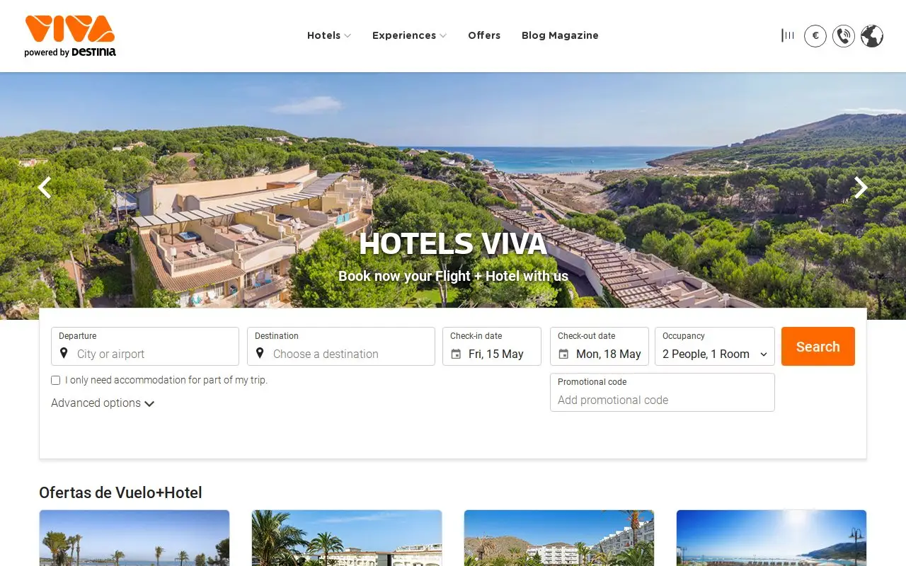 Landing page screenshot