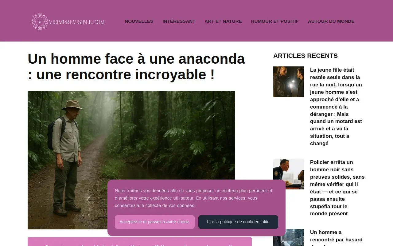 Landing page screenshot