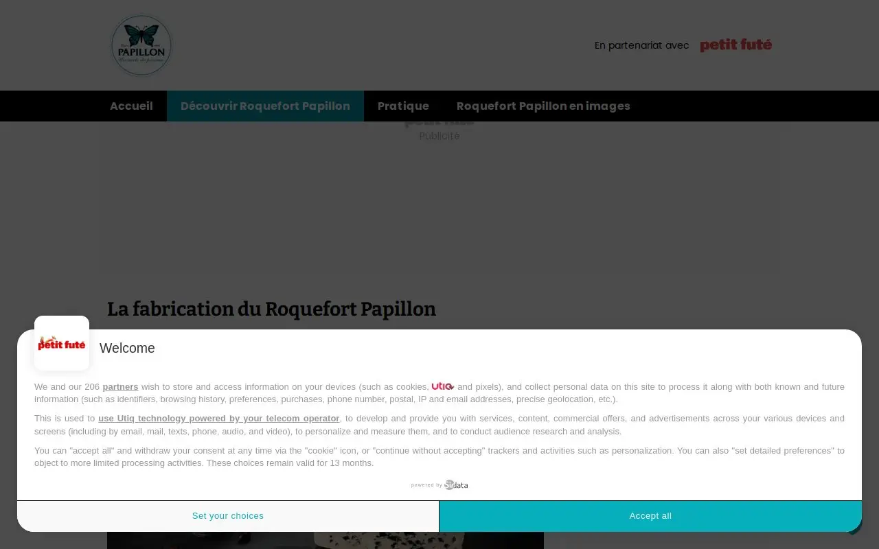 Landing page screenshot