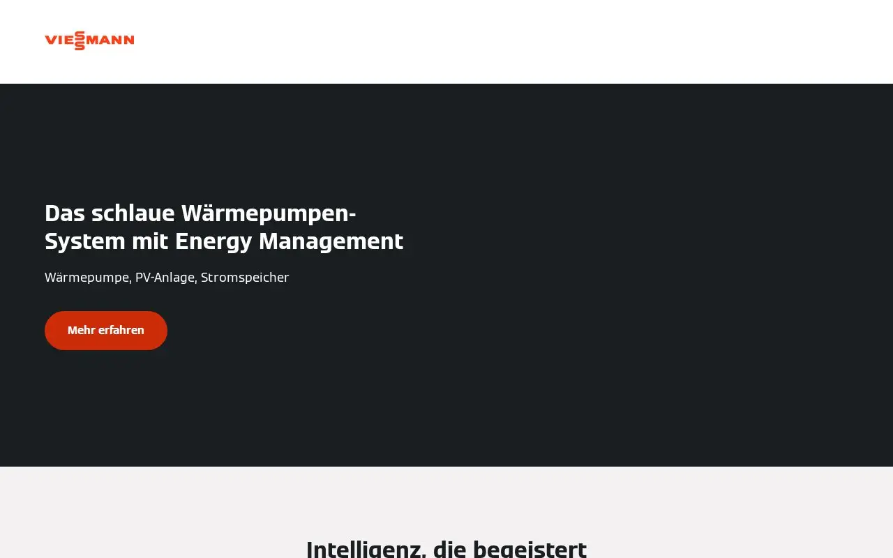 Landing page screenshot