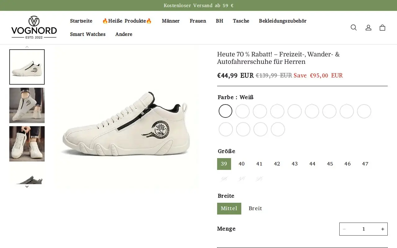 Landing page screenshot