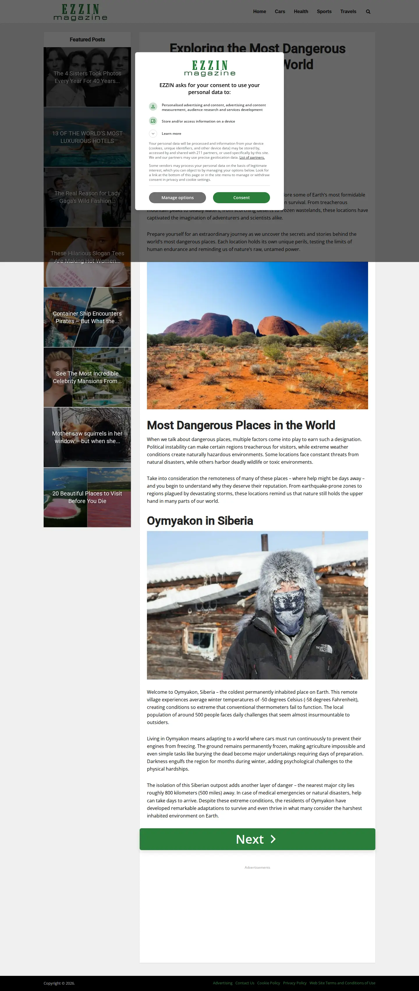 Landing page screenshot