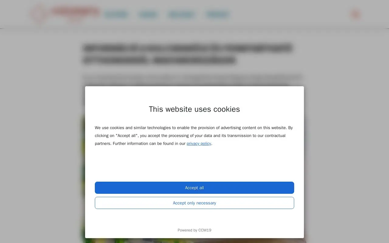 Landing page screenshot