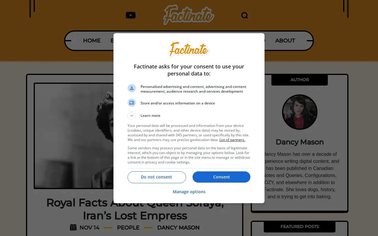 Landing page screenshot