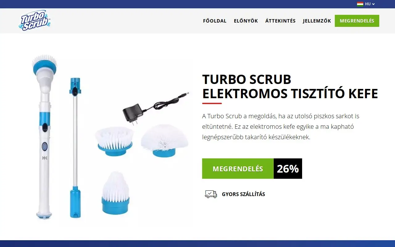 Landing page screenshot