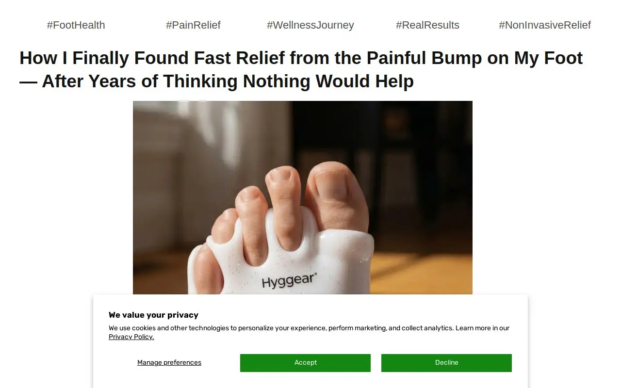 Landing page screenshot