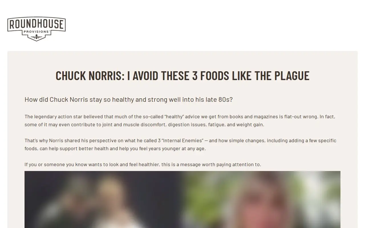 Landing page screenshot