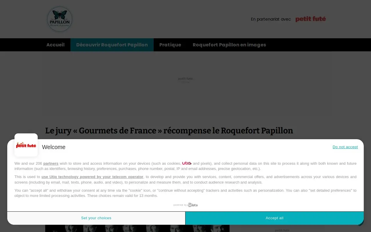 Landing page screenshot
