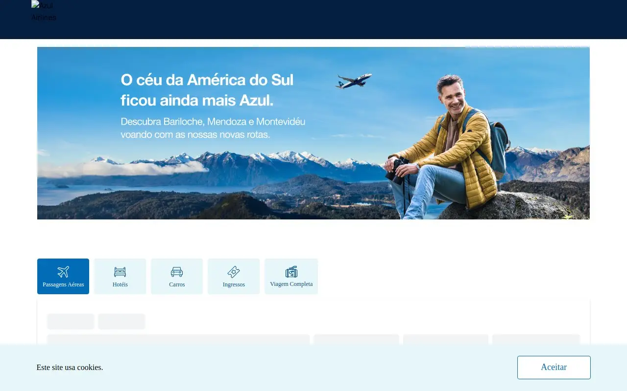 Landing page screenshot